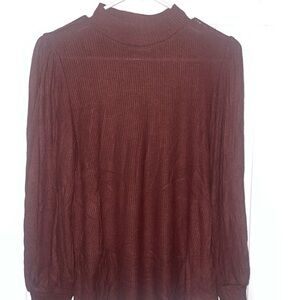 NWOT Ribbed Brown Top